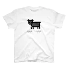 牛のTシャツ屋のpixel cow(black) Regular Fit T-Shirt