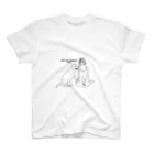 pawsの犬と女の子 Regular Fit T-Shirt