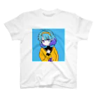 かる の しょっぷのレトロポップガール　あお スタンダードTシャツ