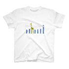 mitsu-wowのグラフに紛れるジラフ(縦線有り) Regular Fit T-Shirt
