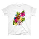 tsuki-hiroの手書きのお花 Regular Fit T-Shirt