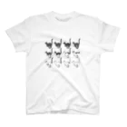 豆つぶのWhite spot Cat Regular Fit T-Shirt