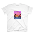 Abbyの夏♪～夕日とヤシの木 Regular Fit T-Shirt