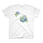 nekochanの紫陽花と朝顔 Regular Fit T-Shirt