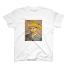 Art Baseのゴッホ / 1887 / Self-Portrait with Straw Hat Vincent van Gogh Regular Fit T-Shirt