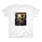 Art Baseの音楽の稽古 / フェルメール (Lady at the Virginal with a Gentleman (The Music Lesson) 1665) Regular Fit T-Shirt