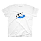 matsuorrrのblue monday cat Regular Fit T-Shirt