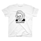 Aliviostaのベートーベン BEETHOVEN イラスト 音楽家 偉人アート ストリートファッション スタンダードTシャツ