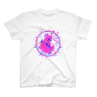 たかはし あいさのキツネ犬のお昼寝(pink) スタンダードTシャツ