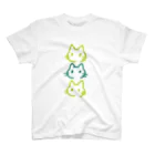 うみがや あいみのさんねこミドリ スタンダードTシャツ