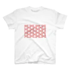 旻天堂(旧 ゆうれい星)の麻の葉 紅 スタンダードTシャツ