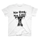 イロハのNo dog,No life! 黒 Regular Fit T-Shirt