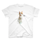 にゃん福堂　猫雑貨のお店のハチワレ猫ヴィン スタンダードTシャツ