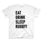 hash_designの食べて飲んで寝てラグビー！ スタンダードTシャツ