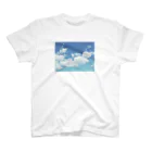 そら豆の気まぐれの青と白 Regular Fit T-Shirt