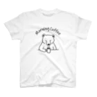 Aliviostaのモーニングコーヒー クマ 熊 動物イラスト スタンダードTシャツ
