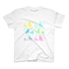 鯖いTシャツ屋さんのレインボーパンダさん虹色ポップサイン Regular Fit T-Shirt