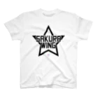 SAKURA WING LLC.のSAKURA WINGスター黒字 スタンダードTシャツ