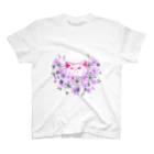 桃原の花畑　ももねこ スタンダードTシャツ