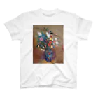 beautiful-worldのルドン「青い花瓶の花束」 スタンダードTシャツ