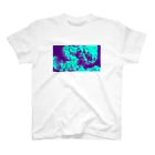 wahgrahfのBlur Collage 1 Blue スタンダードTシャツ