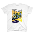 引田玲雄 / Reo Hikitaの烏賊乗りPOPデザイン背景 スタンダードTシャツ