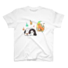 百±一のふわふわすねこすり スタンダードTシャツ