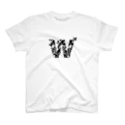 くろのW花柄 Regular Fit T-Shirt