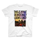 小野寺宏友の白生地用 WHAT'S DEMOCRACY? カラー Regular Fit T-Shirt