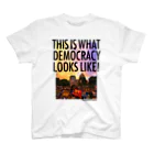 小野寺宏友の色生地用 WHAT'S DEMOCRACY? カラー 티셔츠