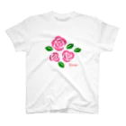 miyu1990のピンクの薔薇 スタンダードTシャツ