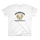 efrinmanの犬と共に（ラブイエロー） スタンダードTシャツ