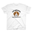 efrinmanの犬と共に（ビーグル） スタンダードTシャツ