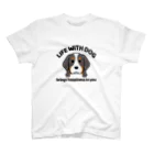 efrinmanの犬と共に（バーニーズ） スタンダードTシャツ