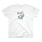 キクヤの三河ねこ青イス スタンダードTシャツ