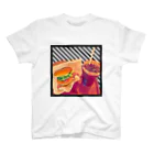 PINK♡PEACEのハンバーガーとコーヒー スタンダードTシャツ