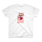 JIBARIMA雑貨のピンクの招き猫 Regular Fit T-Shirt