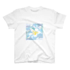 ジルトチッチのデザインボックスの南国のハワイの白い花プルメリアPlumeria スタンダードTシャツ