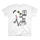 tv.dinner_の[ARCADE]PINBALL White スタンダードTシャツ