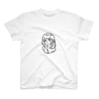 O D SHOPのワンポイントデザイン服　女の子モノクロ Regular Fit T-Shirt