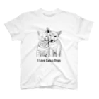 I love cats&dogs　のI Love Cats&Dogs Regular Fit T-Shirt