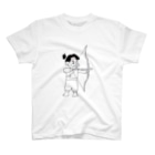 豚人イラストのパンダ武島の『豚桃』太郎、弓を射る！ T-Shirt
