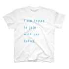 ALBAtherapyのIamHappyToJoinWithYou_SKYBLUE Regular Fit T-Shirt