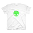 四二〇の麻柄宇宙人くん 【緑】 スタンダードTシャツ