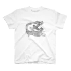 Mad　Hattar's　ShowRoomのマツツノゼミ（スクラッチアート・背景白・黒色) Regular Fit T-Shirt
