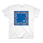 “little shop”福士悦子のシマリスと北欧風花柄 スタンダードTシャツ