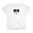 TAKUYA DESIGN WORKSのねこはなこ HEART White スタンダードTシャツ