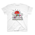 SUNNY DESIGNのGOOD MORNING-大-黒 スタンダードTシャツ