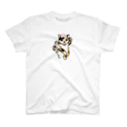 キクヤの踊る　ねこまた　三毛 スタンダードTシャツ