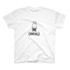 ONIKÜ  designのONIKÜ ［シロクマとロゴ］ Regular Fit T-Shirt